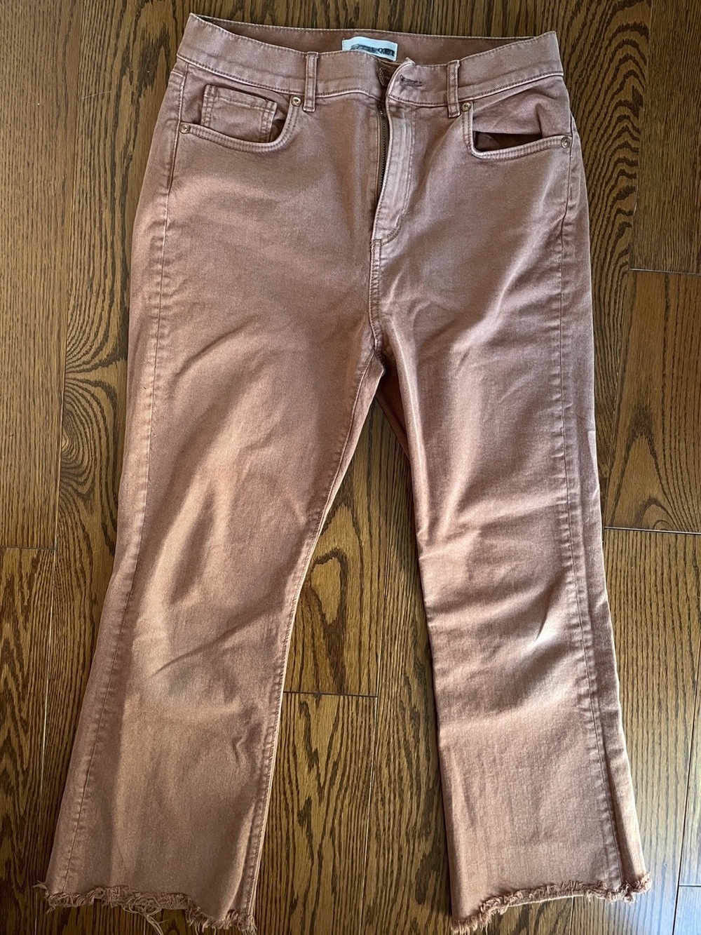 LOFT Women's Rose-Tan High-waisted Cropped Jeans